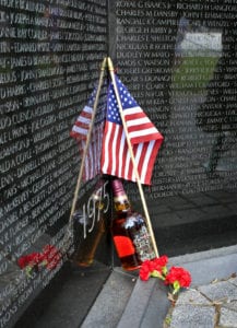 washington dc vietnam veterans memorial wall close-up