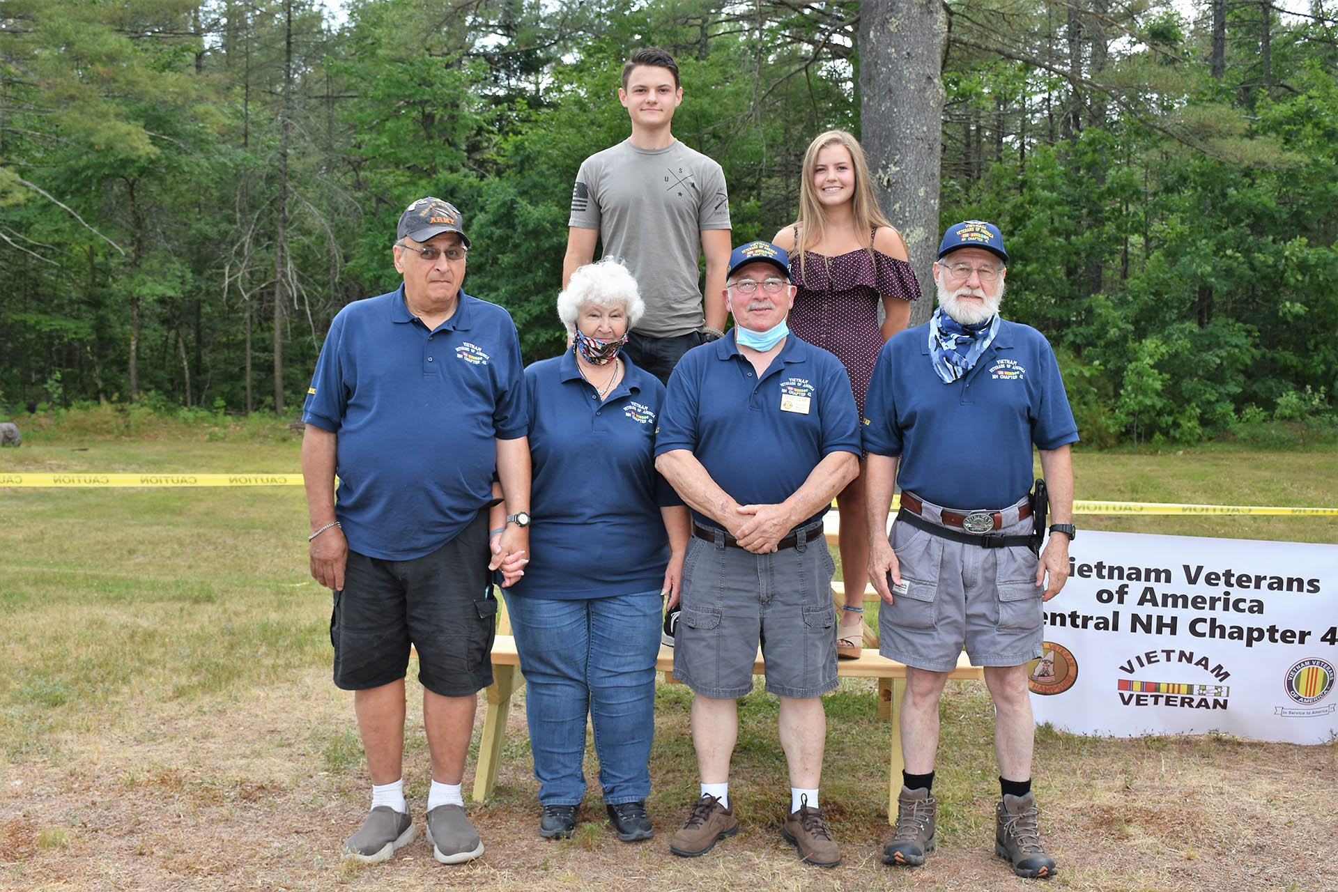 Some Chapter 41 members at an event at the Veterans Home with Senator Maggie Hassan.