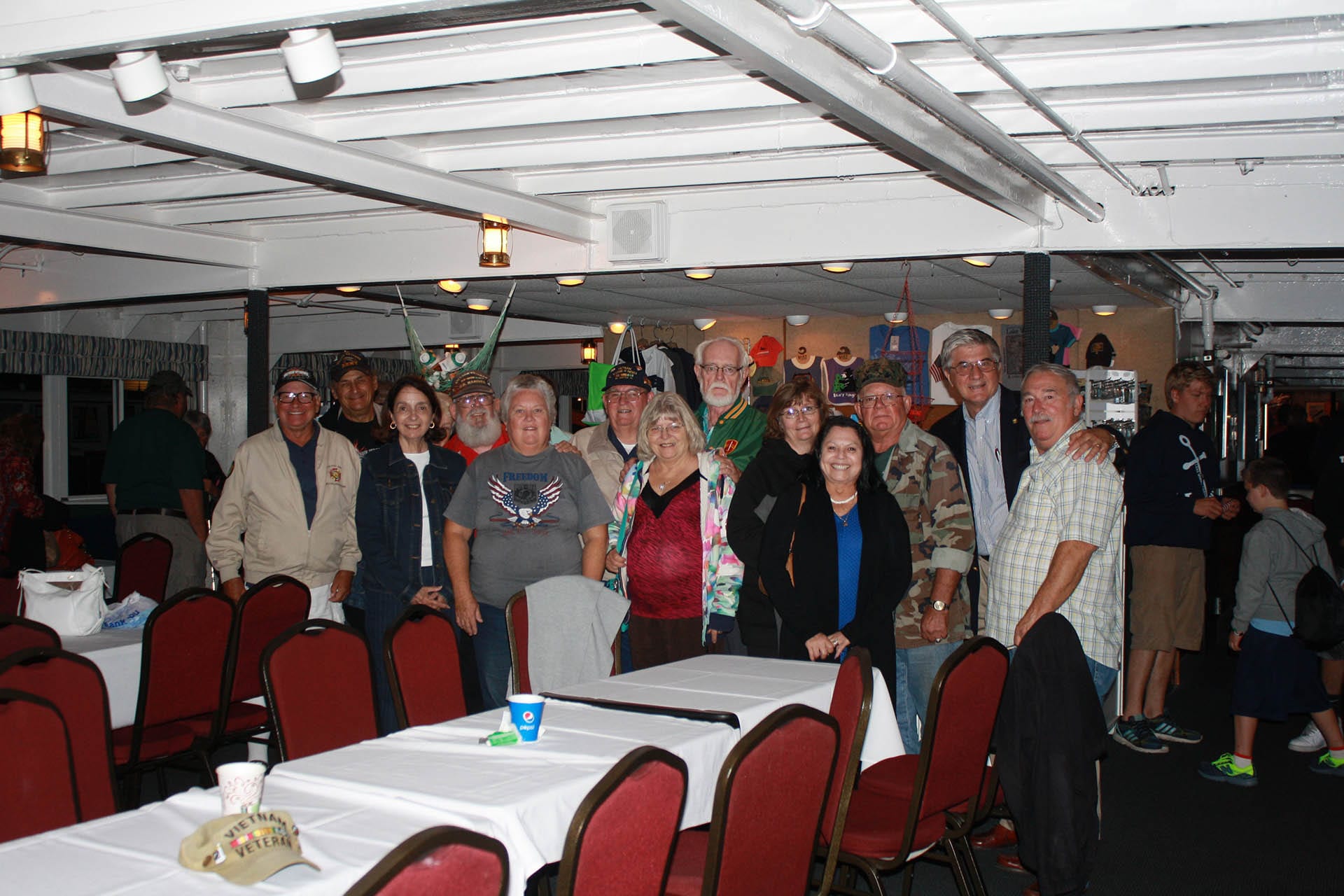 Some Chapter 41 members at an event at the Veterans Home with Senator Maggie Hassan.