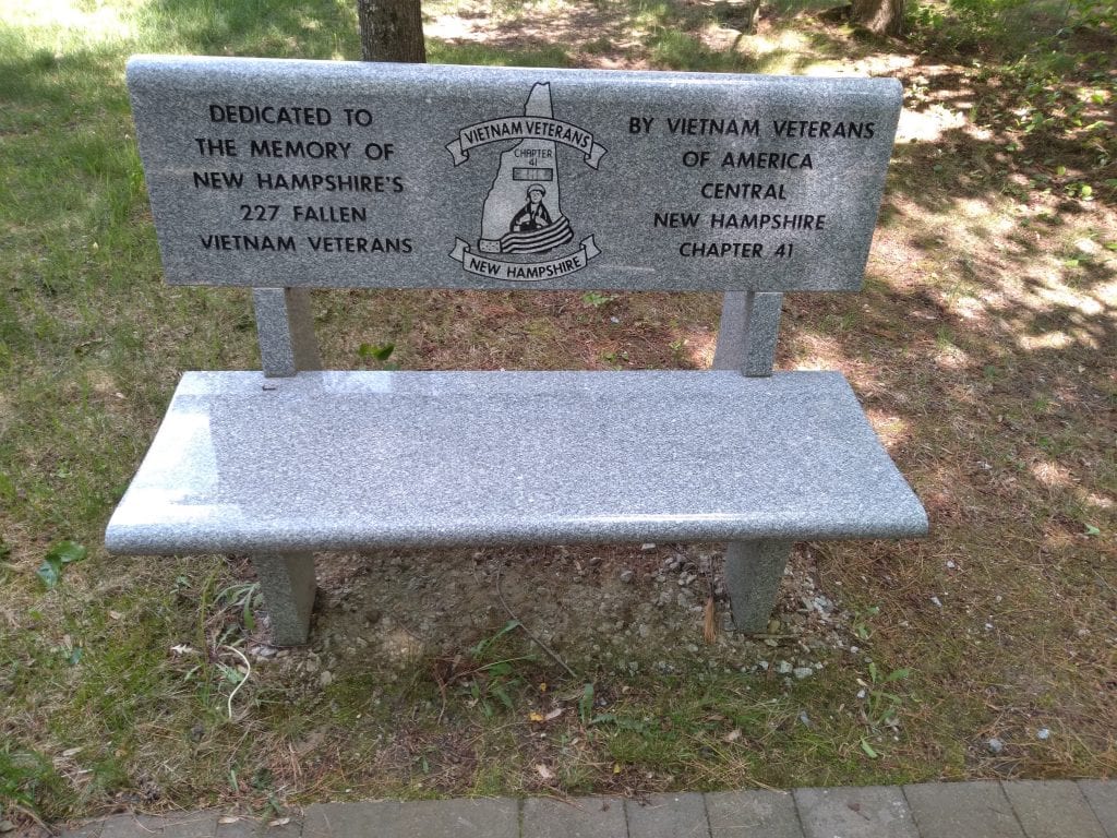 Bench at NH Veterans Cemetary