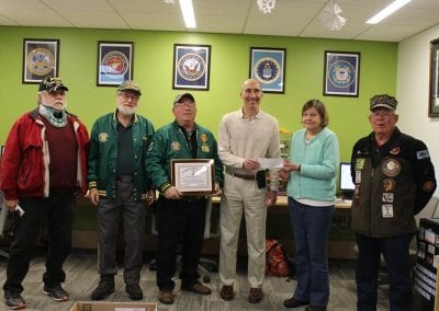 Chapter 41 presented a generous donation to Sothern New Hampshire University’s Veterans assistance programs